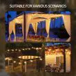 G40 Festoon Lights - 18m, 30 Warm White Bulbs, Remote – Lifestyle