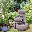 Solar Powered Genoa Cascade Water Feature showing flowing water