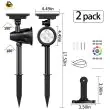 Colour Changing Solar Spotlights – 8 Modes, Remote | 2 Pack – Lifestyle