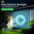 Colour Changing Solar Spotlights – 8 Modes, Remote | 2 Pack – Lifestyle