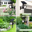 Colour Changing Solar Spotlights – 8 Modes, Remote | 2 Pack – Lifestyle