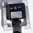 Back of the solar battery unit: on/off switch, system indicator and rating label (2W panel, LiFePO4 3.2V 1500mAh)