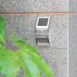 Camden Dim-to-Bright Solar Wall Light – Stainless Steel, IP65 – Lifestyle 2