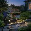 solar garden pond lights in box