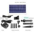 Sunspray SE500 Solar Fountain Pump Showing the solar panel mounted to a wall with the mounting bracket