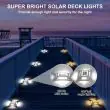 8 LED Solar Deck Lights – Dual Colour, IP68 Waterproof – 2 Pack – Lifestyle 2