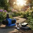 Variable Flow DC Pond Pump 10000 LPH – Ultra-Quiet, 24V Safe, Digital, Submersible/Inline – Lifestyle