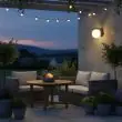 Lunar Sphere 1000 Lumen Spherical Solar Light – Moonlight Glow – Lifestyle 2