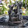 Tipping Pail Solar Fountain – Bronze Effect Garden Water Feature – Lifestyle 2