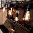 Vintage LED Festoon Lights outdoors in tree