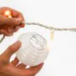 White Chinese Paper Lanterns full set