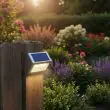 Slimline Stainless Steel Solar Fence Lights – Dusk to Dawn | 4-Pack | PowerBee – Lifestyle 2