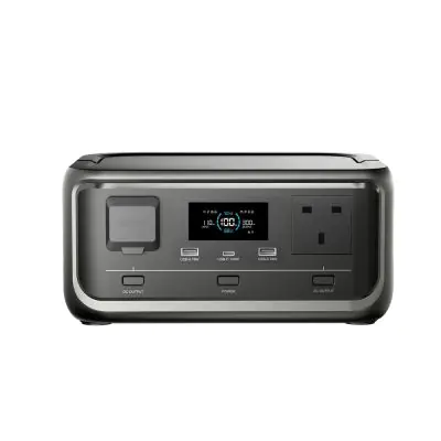 ALLPOWERS VOLIX P300 Portable Power Station 256Wh - front view, 300W UK socket, USB-C and USB-A ports