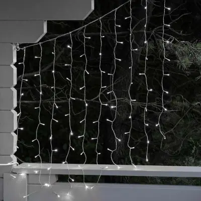 ConnectGo Curtain Lights Connectable Clear Cable 1m x 1m