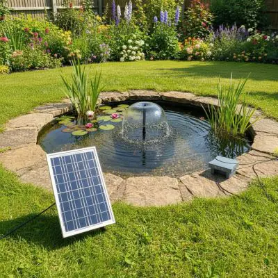 1400 LPH Pond Filter System 40W MPPT - Lifestyle