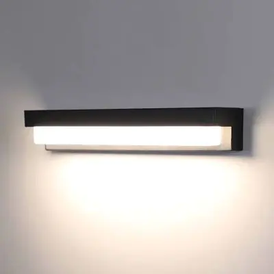 Intelligent Solar Wall Lights – Exterior PIR Motion Sensor Showing this elegant light mounted on a wall turned on at night