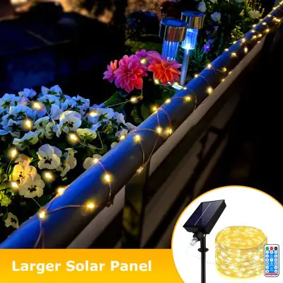 Solar Firefly Lights 200 Warm White