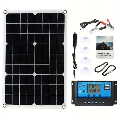 Solar Panel And Charge Controller 20W