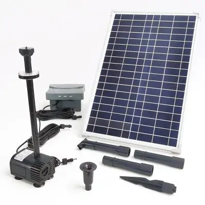 Solar Pond Pump SE 1000 - Professional Series showing the full pump kit
