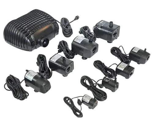 Water Feature Replacement Pumps - Solar and Mains Powered Options