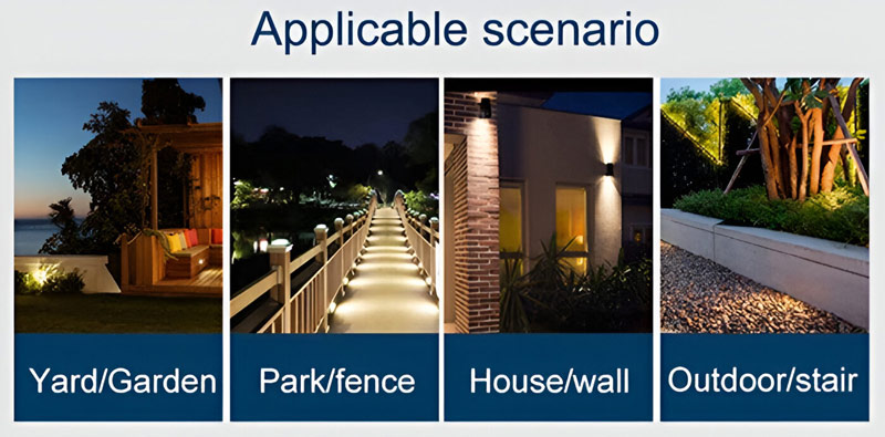 Modern Solar Fence & Garden Lights – 4-Pack IP65 Up/Down
