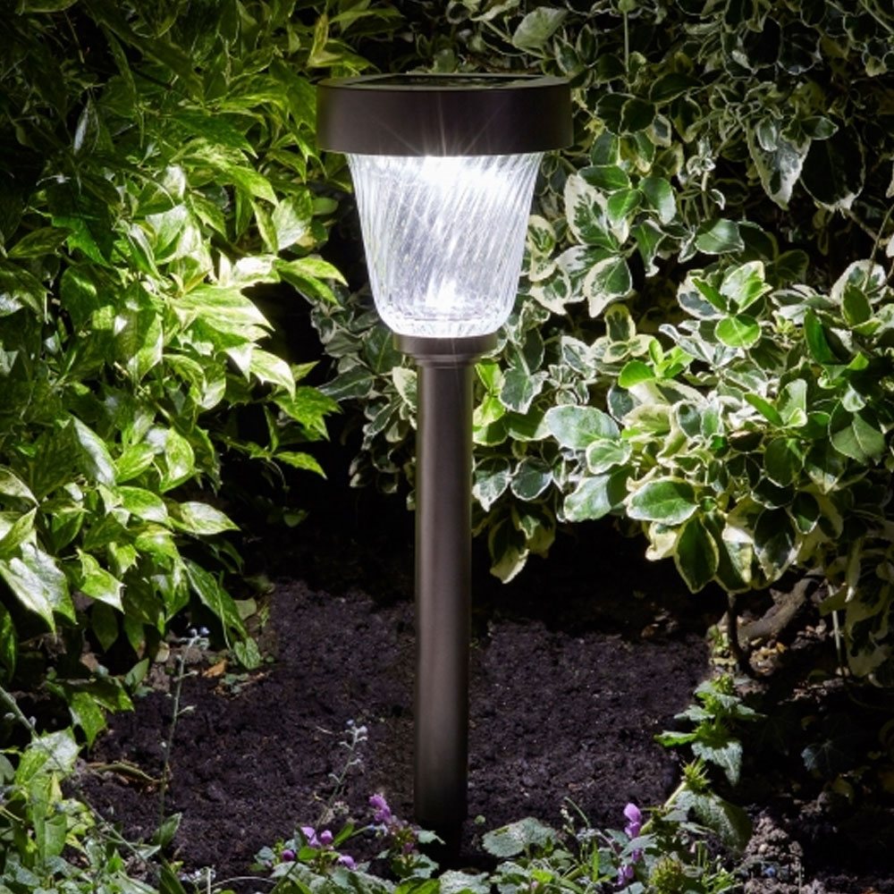 Capella Solar Stake Light in flower bed