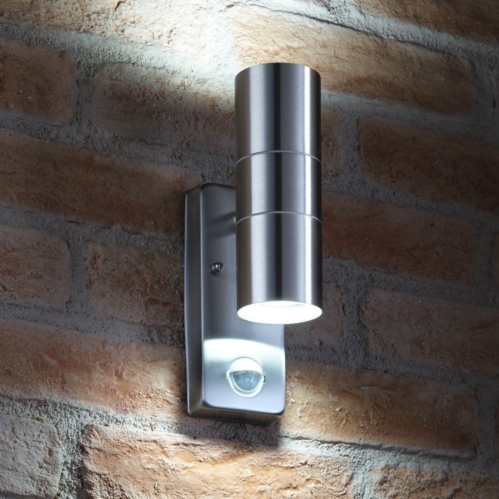 Wall Light Up & Down Light in white mounted on wall